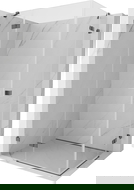 Mexen Lunar Duo sprchový kút s otočnými dverami ľavý 100 x 80 cm, transparentný, kartáčovaný guľovo-sivý - 834-100L-080P-66-00