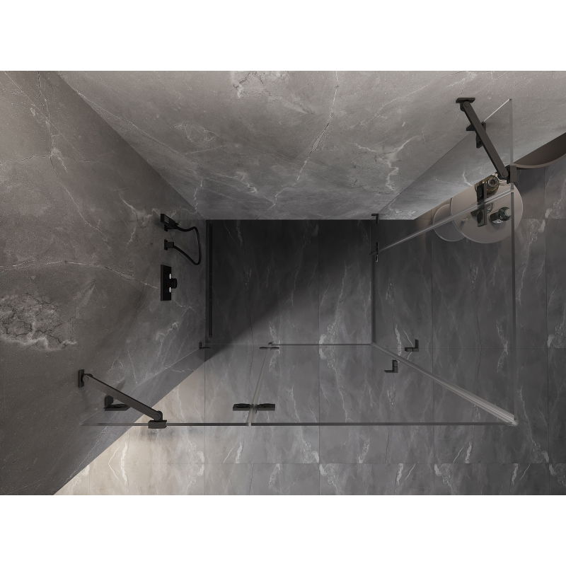 Mexen Lunar Duo sprchová kabína otváracia ľavá 110 x 95 cm, transparentná, brúsená puška šedá - 834-110L-095P-66-00