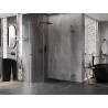 Mexen Lunar Duo sprchová kabína dvojitá ľavá 115 x 110 cm, priehľadná, brúsená zbraňová sivá - 834-115L-110P-66-00