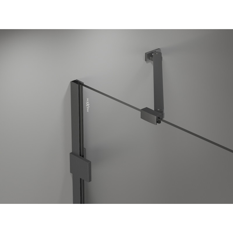 Mexen Lunar Duo sprchová kabína otváracia ľavá 120 x 100 cm, transparentná, brúsená šedá - 834-120L-100P-66-00
