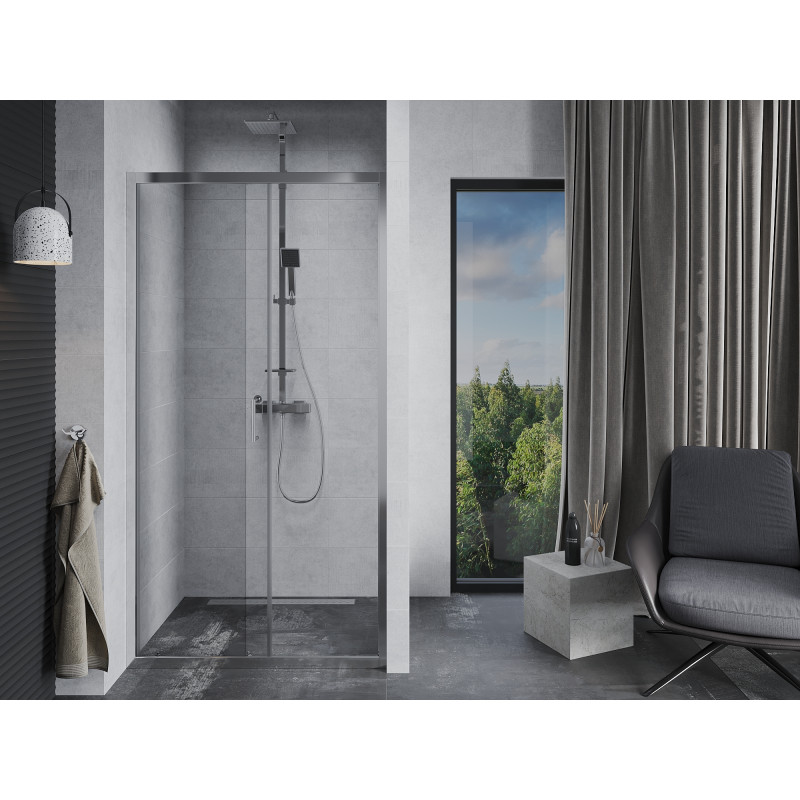 Mexen Apia posuvné sprchové dvere 120 cm, priehľadné, chróm - 845-120-000-01-00