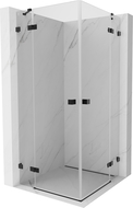 Mexen Lunar Duo sprchový kút 70 x 70 cm, priehľadný, čierny - 834-070L-070P-70-00