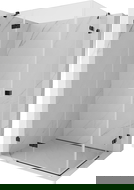 Mexen Lunar Duo sprchovací kút výklopný ľavý 105 x 80 cm, transparentný, čierny - 834-105L-080P-70-00