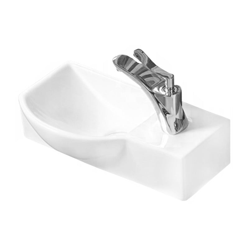 Mexen Hugo umývadlo na dosku ľavé 40 x 22 cm, biele - 21254000L