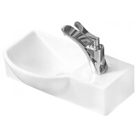Mexen Hugo nástenné umývadlo ľavé 40 x 22 cm, biele - 21254000L