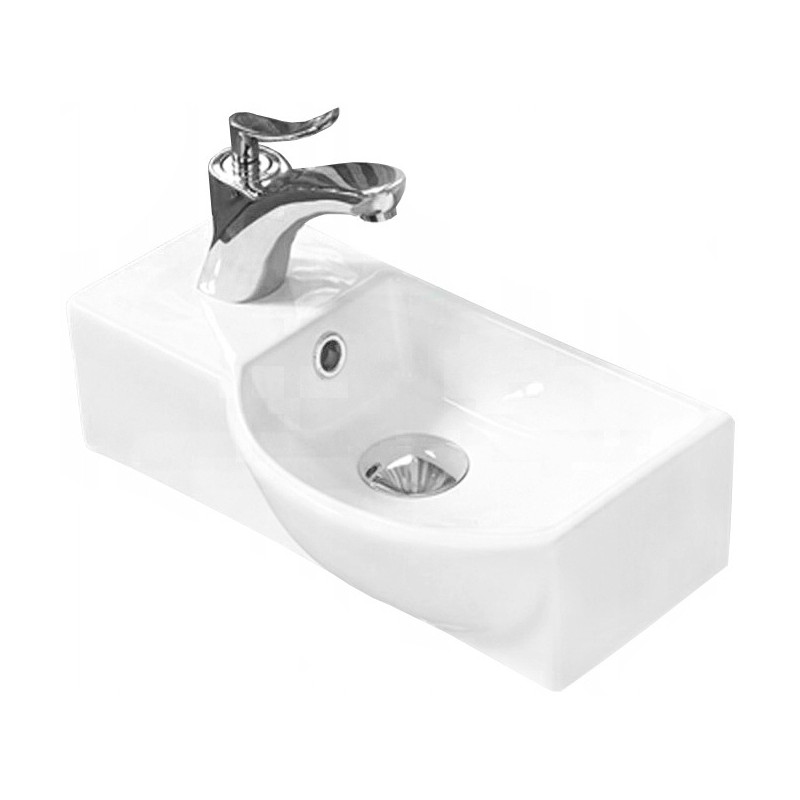 Mexen Hugo pravé umývadlo na dosku 40 x 22 cm, biele - 21254000R