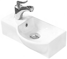 Mexen Hugo pravé umývadlo na dosku 40 x 22 cm, biele - 21254000R