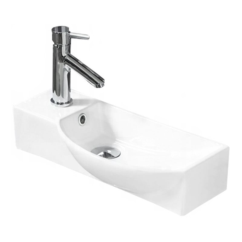 Mexen Hugo umývadlo na dosku pravé 50 x 23 cm, biele - 21255000R