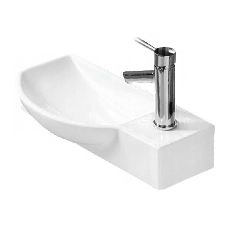 Mexen Hugo umývadlo na dosku ľavé 50 x 23 cm, biele - 21255000L