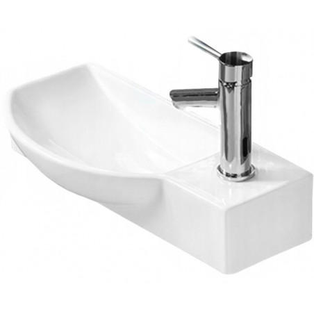 Mexen Hugo ľavé umývadlo na dosku 50 x 23 cm, biele - 21255000L