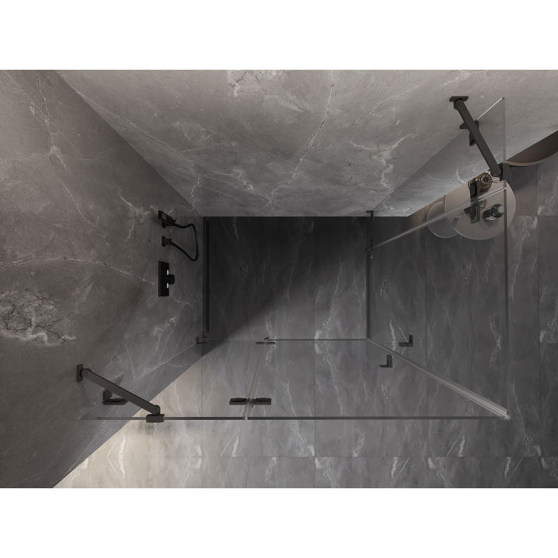 Mexen Lunar Duo sprchová kabína s posuvnými dverami ľavá 115 x 95 cm, transparentná, gun metal - 834-115L-095P-95-00