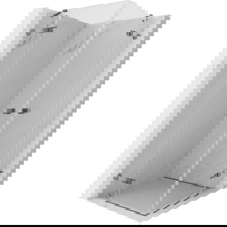 Mexen Lunar Duo sprchový kút s otváracími dverami 115 x 115 cm, transparentný, gun metal - 834-115L-115P-95-00