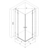 Mexen Lunar L Duo sprchová kabína s otváracími dverami 85 x 85 cm, transparentná, brúsená tmavosivá - 834L-085L-085P-66-00