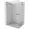 Mexen Lunar L Duo sprchový kút s otváracími dverami 90 x 85 cm, transparentný, gun gray brúsený - 834L-090L-085P-66-00