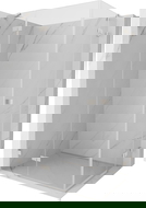 Mexen Lunar Duo ľavá sprchová kabína 100 x 70 cm, transparentná, brúsený nikel - 834-100L-070P-97-00