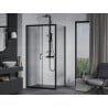 Mexen Apia sprchový kút zasúvací 130 x 90 cm, transparentný, čierny - 840-130-090-70-00