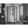 Mexen Apia posuvný sprchový kút 140 x 70 cm, transparentný, čierny - 840-140-070-70-00