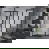 Mexen Apia sprchová kabína, posuvné dvere 140 x 70 cm, transparentnéné, čierna - 840-140-070-70-00