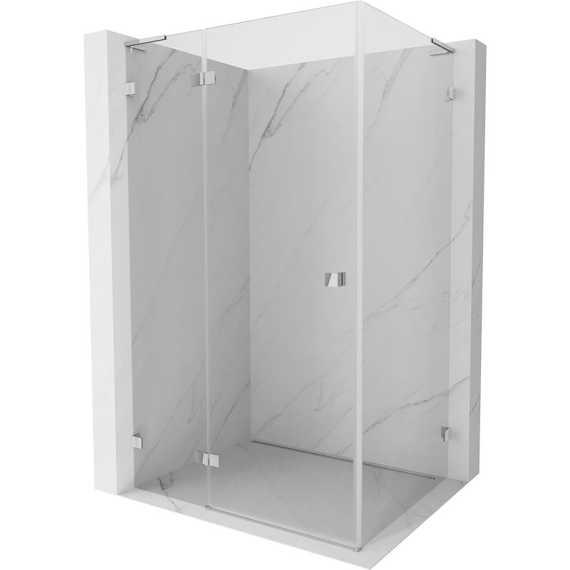 Mexen Lunar L sprchový kút otvárací ľavý 85 x 70 cm, transparentný, chróm - 834L-085-070-01-00-L