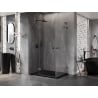 Mexen Lunar L Duo sprchový kút s výklopnými dverami 120 x 105 cm, transparentný, brúsený gun gray - 834L-120L-105P-66-00