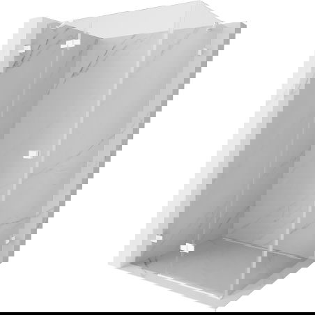 Mexen Lunar sprchovací kút výklopný ľavý 80 x 70 cm, transparentný, biela - 834-080-070-20-00-L