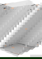 Mexen Lunar L sprchová kabína výklopná ľavá 80 x 70 cm, transparentná, ružové zlato - 834L-080-070-60-00-L