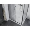 Mexen Apia sprchová kabína, posuvné dvere 90 x 70 cm, transparentnéné, chrómová + závesný bidet Flat - 840-090-070-01-00-4010