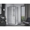 Mexen Apia sprchová kabína, posuvné dvere 90 x 70 cm, transparentnéné, chrómová + závesný bidet Flat - 840-090-070-01-00-4010