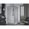 Mexen Apia sprchová kabína, posuvné dvere 90 x 70 cm, transparentnéné, chrómová + závesný bidet Flat - 840-090-070-01-00-4010