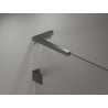 Mexen Lunar L sprchová kabína s otočnými ľavými dverami 90 x 80 cm, transparentná, kartáčovaná gun gray - 834L-090-080-66-00-L