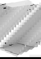 Mexen Lunar L sprchová kabína otváracia ľavá 90 x 80 cm, transparentná, čierna - 834L-090-080-70-00-L