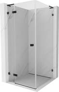 Mexen Lunar L sprchovací kút výklopný ľavý 90 x 90 cm, transparentný, čierny - 834L-090-090-70-00-L