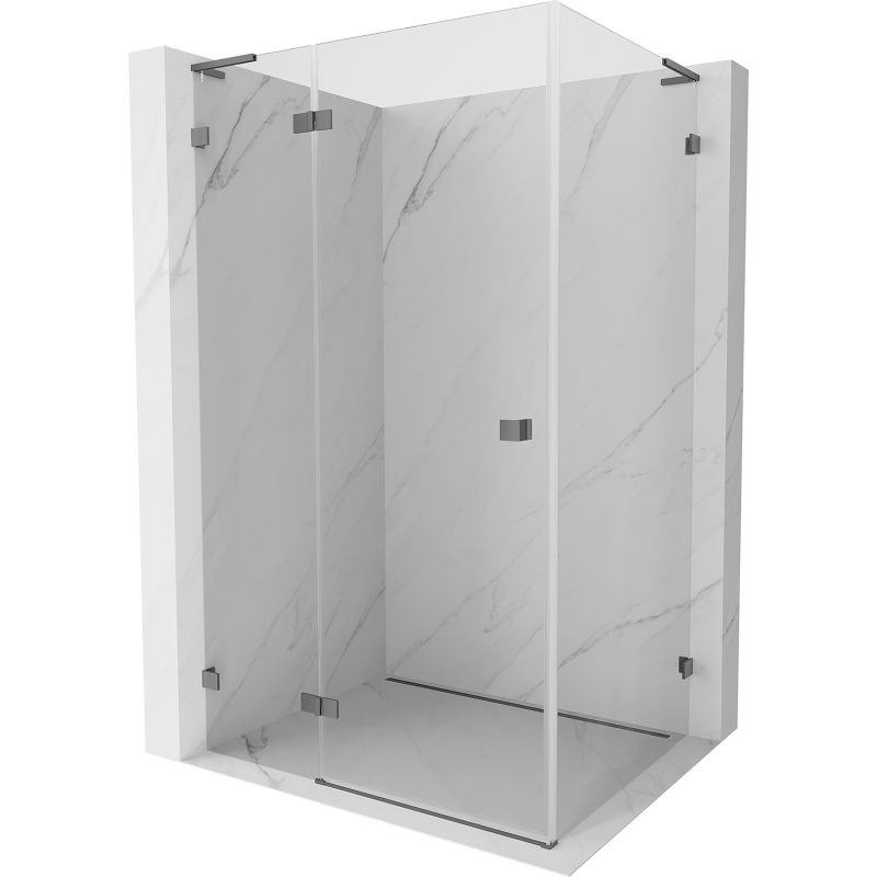 Mexen Lunar L sprchová kabína ľavá 85 x 70 cm, transparentná, gun metal - 834L-085-070-95-00-L