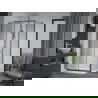 Mexen Apia sprchová kabína, posuvné dvere 140 x 80 cm, transparentnéné, chrómová + závesný bidet Flat - 840-140-080-01-00-4010