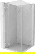 Mexen Lunar L sprchovací kút výklopný ľavý 80 x 80 cm, transparentný, brúsený nikel - 834L-080-080-97-00-L
