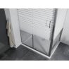 Mexen Apia sprchová kabína, posuvné dvere 90 x 80 cm, pruhy, chrómová + závesný bidet Flat - 840-090-080-01-20-4010