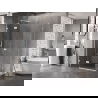 Mexen Lunar sprchovací kút výklopný ľavý 100 x 90 cm, priehľadný, biely - 834-100-090-20-00-L