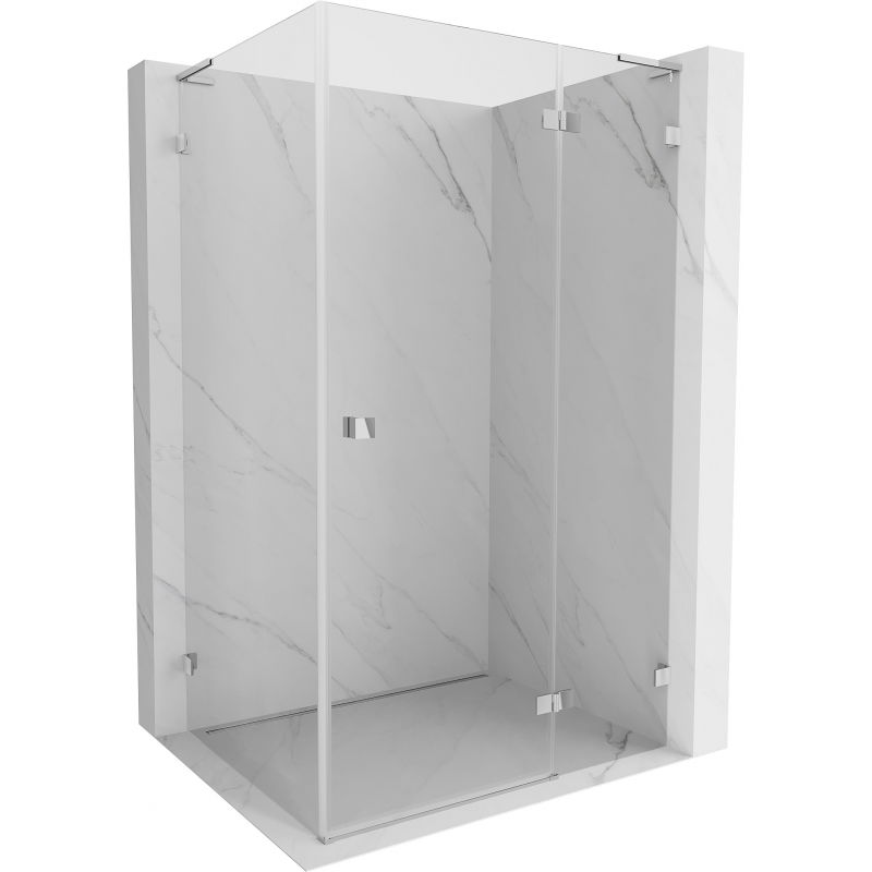 Mexen Lunar L sprchovací kút otváravý pravý 75 x 70 cm, transparentný, chróm - 834L-075-070-01-00-P