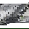 Mexen Apia sprchový kút posuvný 130 x 90 cm, biele pruhy, chróm + vanička Flat - 840-130-090-01-20-4010