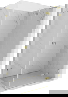 Mexen Lunar L sprchová kabína pravá 100 x 90 cm, transparentná, zlatá - 834L-100-090-50-00-P