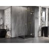 Mexen Lunar L sprchový kút s otváracími dverami pravý 70 x 70 cm, transparentný, zlatý kartáčovaný - 834L-070-070-55-00-P