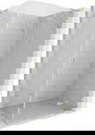 Mexen Lunar L sprchová kabína s otváracími dverami pravá 80 x 70 cm, transparentná, zlatá brúsená - 834L-080-070-55-00-P