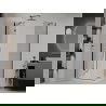 Mexen Roma sprchový kút otvárací 110 x 80 cm, priehľadný, čierny + vanička Flat, biela - 854-110-080-70-00-4010B
