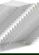 Mexen Lunar L sprchová kabína pravá 100 x 80 cm, transparentná, zlatá brúsená - 834L-100-080-55-00-P