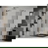 Mexen Roma sprchový kút s otváracími dverami 120 x 90 cm, transparentný, čierny + vanička Flat, čierna - 854-120-090-70-00-4070B