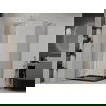 Mexen Roma sprchový kút otvárací 120 x 80 cm, transparentný, chróm + vanička Flat, čierna - 854-120-080-01-00-4070