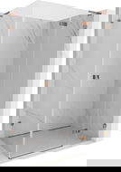 Mexen Lunar L sprchová kabína pravá 95 x 70 cm, priehľadná, ružové zlato - 834L-095-070-60-00-P