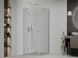 Mexen Roma sprchová kabína, kyvné dvere 90 x 90 cm, transparentnéné, chrómová - 854-090-090-01-00