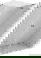 Mexen Lunar L sprchová kabína posuvná pravá 100 x 90 cm, priehľadná, ružové zlato - 834L-100-090-60-00-P