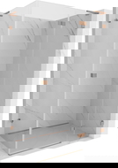 Mexen Lunar L Sprchová kabína pravá 95 x 90 cm, transparentná, brúsená meď - 834L-095-090-65-00-P